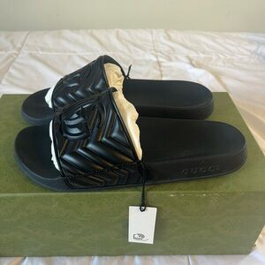 Gucci Black Slide Sandals